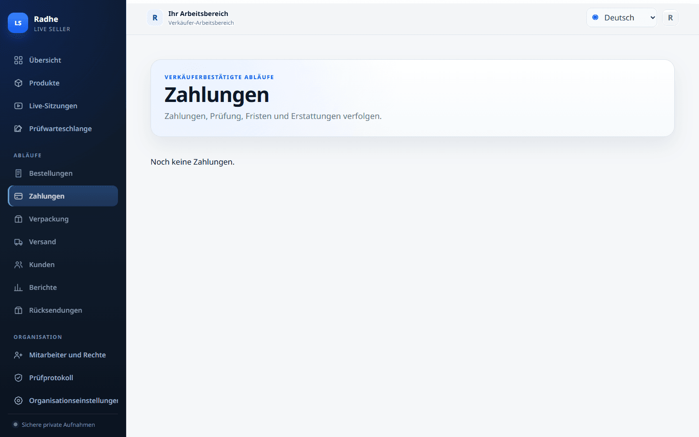 Zahlungen bleiben an der Bestellung. Manuelle Überweisung, COD oder nicht erforderlich — Unbezahlt ist vor dem Packen sichtbar.