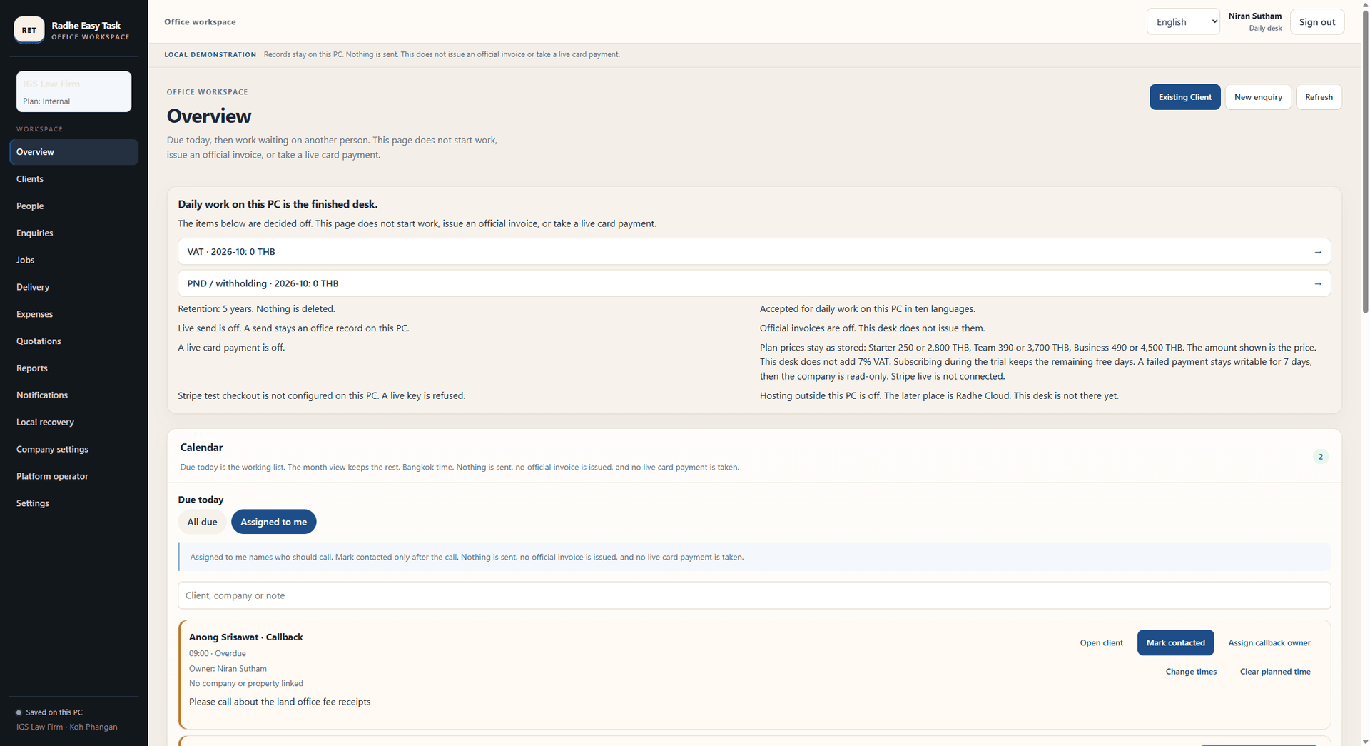 Radhe Easy Task CRM desk
