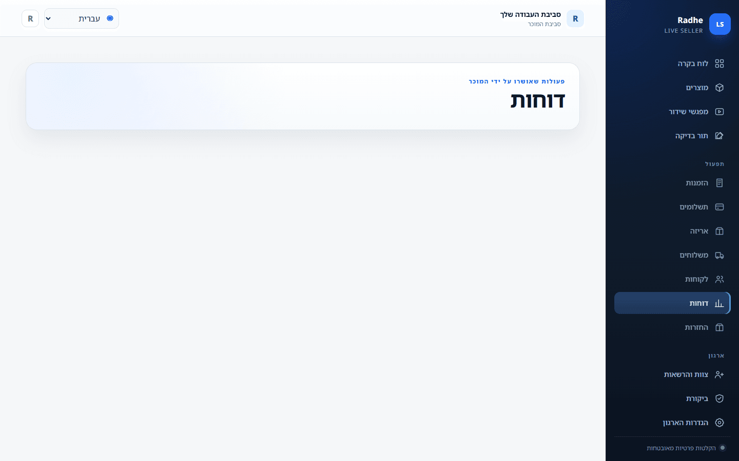 דוחות מפרידים אריזה, תוויות ומסירה בפועל כדי שהבעלים יוכל ליישב את הלילה.