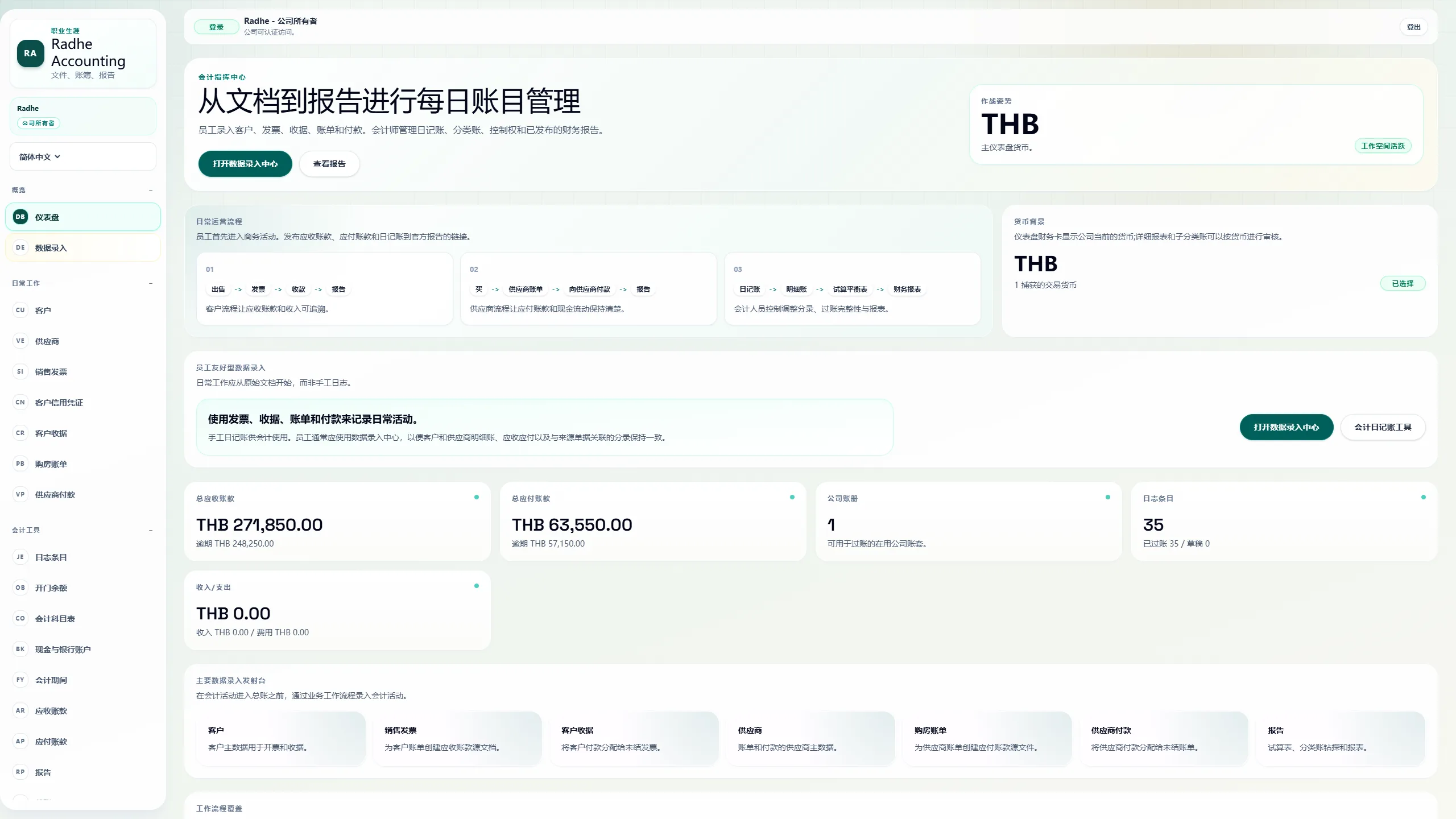 会计指挥中心 — Radhe Accounting Solutions
